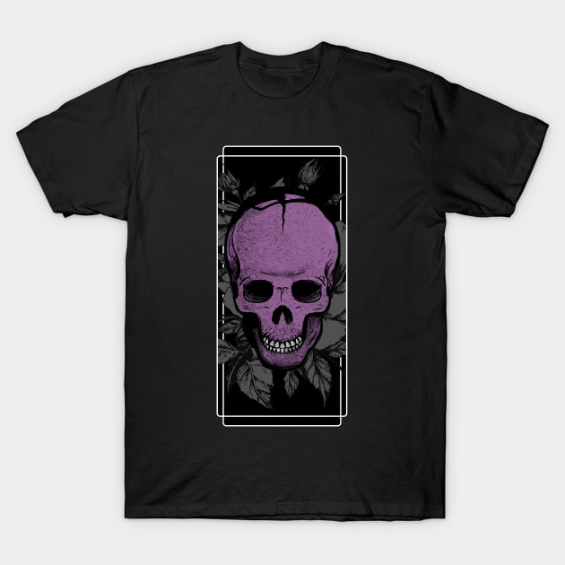 Purple Skull Face T-Shirt by DeathAnarchy